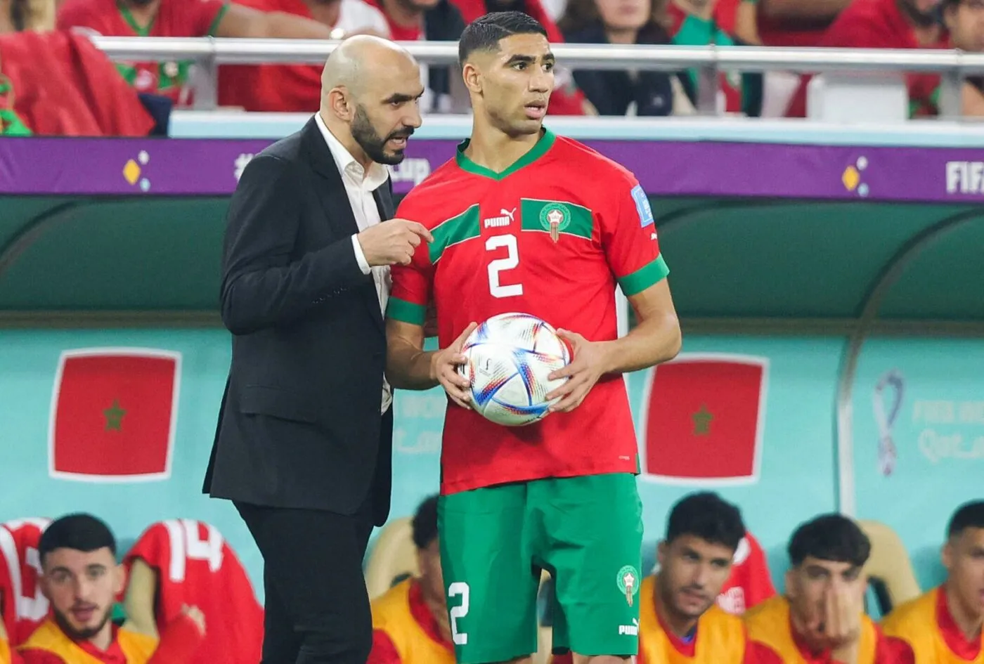 Achraf Hakimi soutenu par Walid Regragui et appelé en sélection