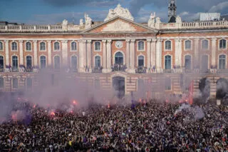 18 000 Toulousains pour fêter le retour du TFC place du Capitole