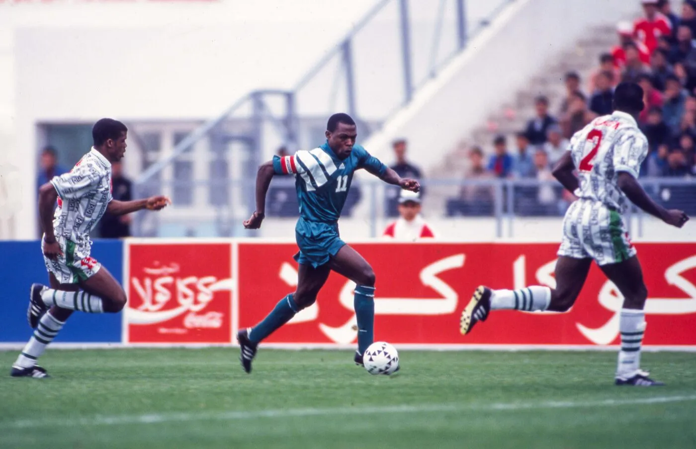 Kalusha BWALYA of Zambia during the CAN Africa Cup of Nations 1994 final match between Nigeria and Zambia on April 10, 1994 at El Menzah Olympic Stadium in Tunis, Tunisia.