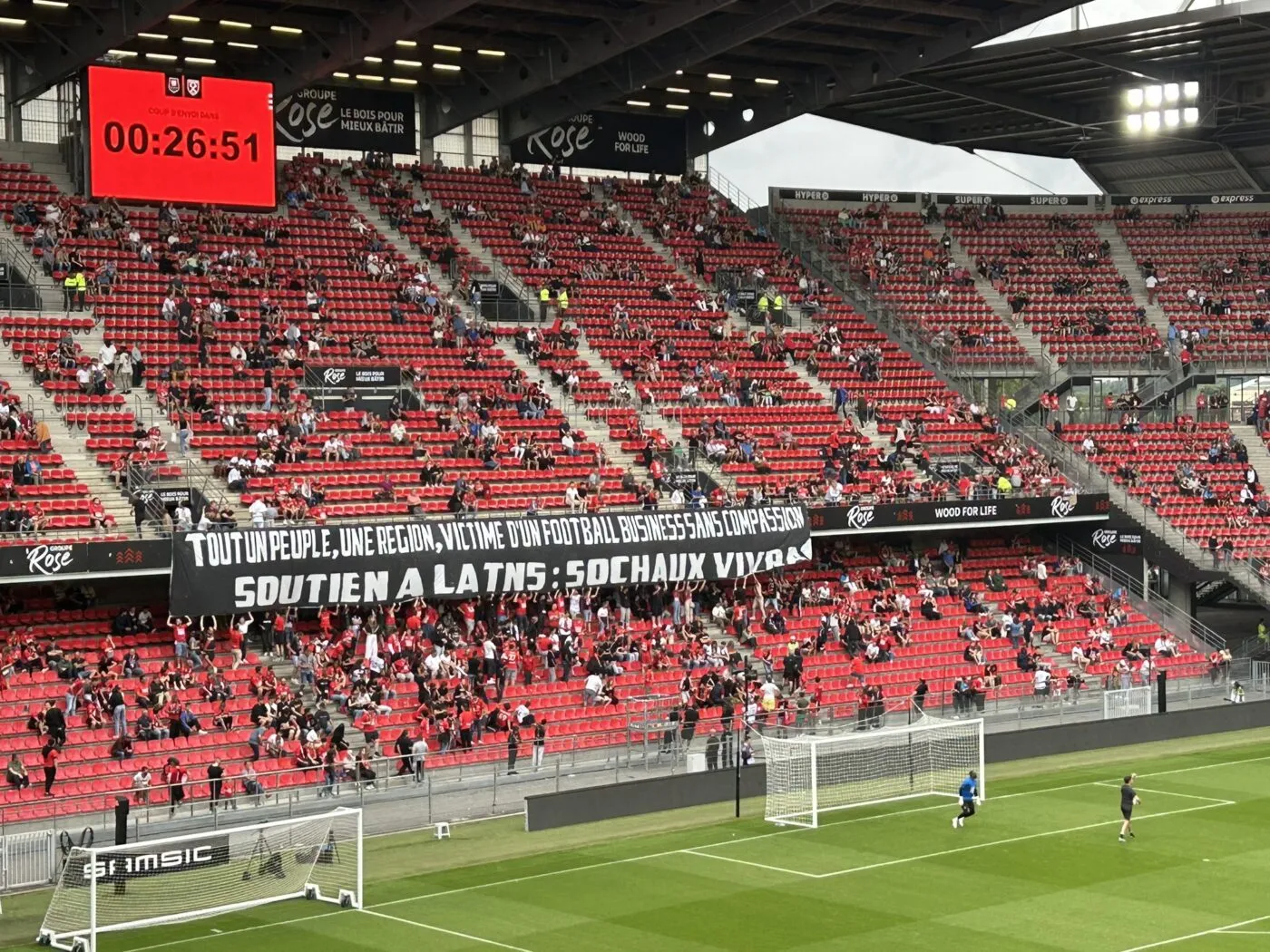 Le message de soutien des supporters rennais à Sochaux