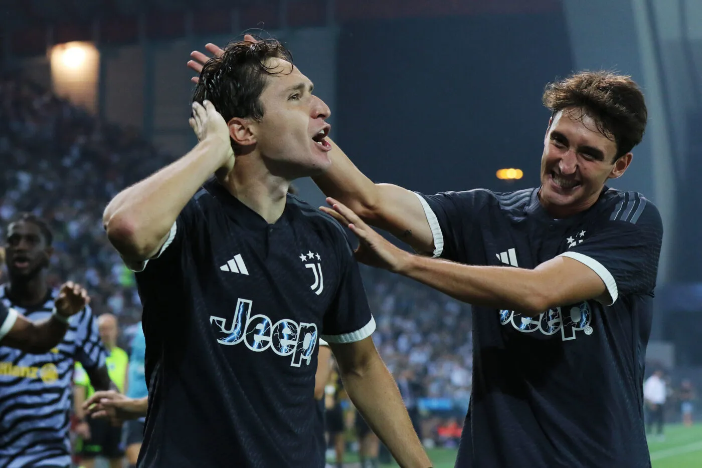 Foto Andrea Bressanutti/LaPresse - 20 agosto 2023 Udine, Italia - Sport, Calcio - Udinese vs Juventus - Campionato italiano di calcio Serie A TIM 2023/2024 - Stadio Friuli. Nella foto: Federico Chiesa (Juventus FC); gol 0-1 Photo Andrea Bressanutti/LaPresse - August 20, 2023 Udine, Italy - Sport, Soccer - Udinese vs Juventus - Italian Serie A Football Championship 2023/2024 - Friuli Stadium. In the pic: Federico Chiesa (Juventus FC); gol 0-1 - Photo by Icon sport