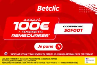 Bonus Betclic : 100€ offerts avec le code SOFOOT