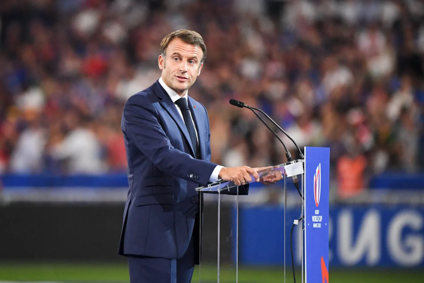 Emmanuel Macron et le pape François au Vélodrome