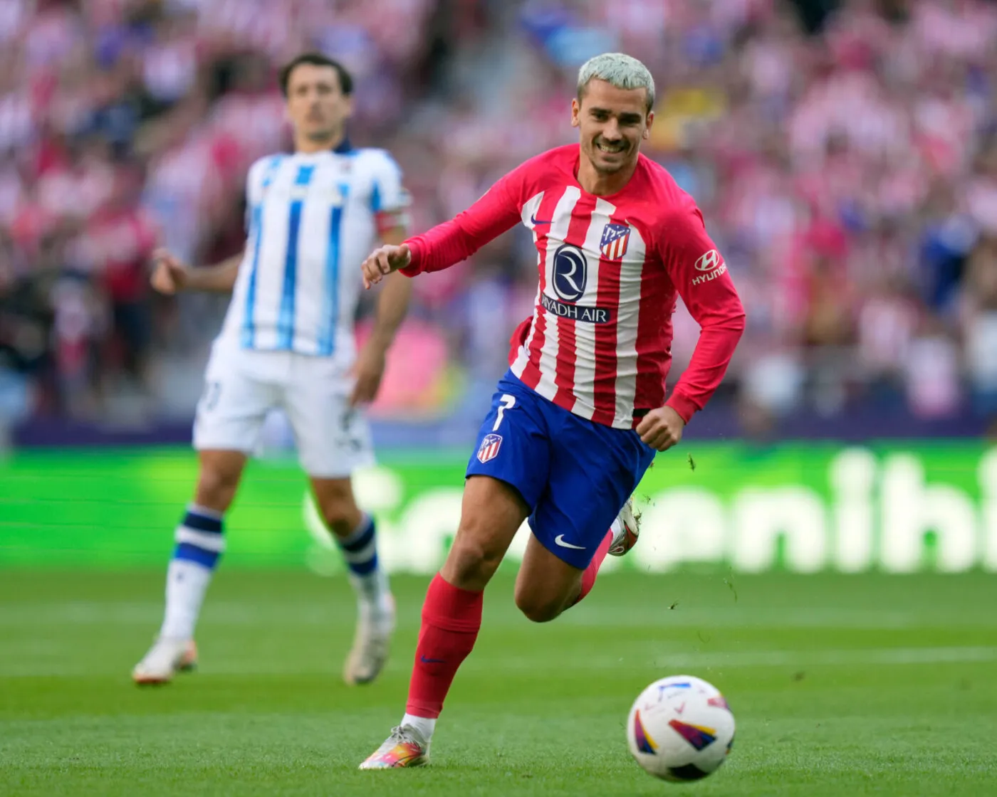 Antoine Griezmann of Atletico de Madrid during the La Liga match between Atletico de Madrid and Real Sociedad played at Civitas Metropolitano Stadium on October 8 in Madrid, Spain. (Photo by Cesar Cebolla / Pressinphoto / Icon Sport) - Photo by Icon sport