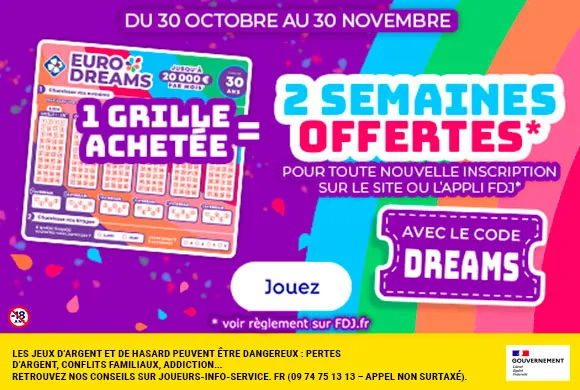 EURODREAMS : 4 Grilles Offertes Pour Tenter De Gagner Jusqu’à 20 000 ...