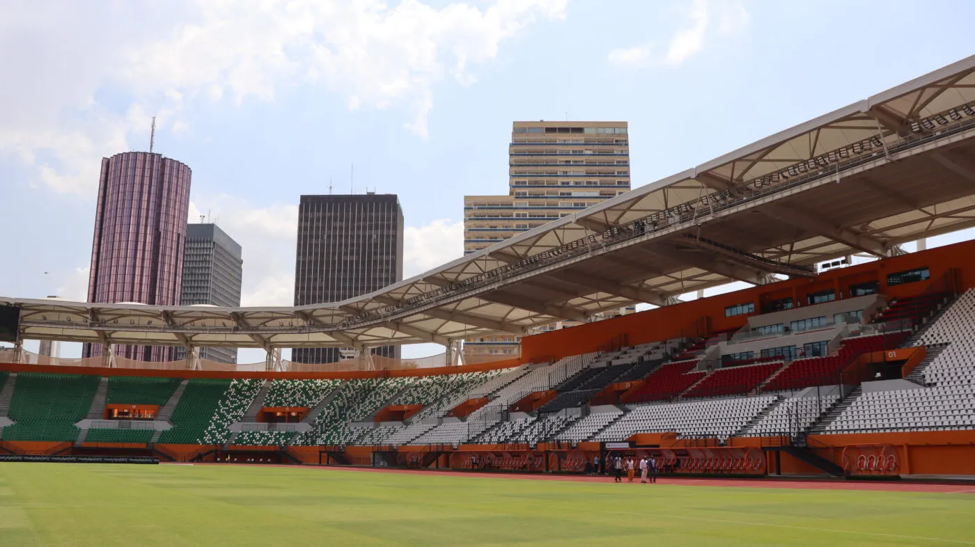 Le Stade Félix-Houphouët-Boigny, dans le quartier du Plateau d'Abidjan.