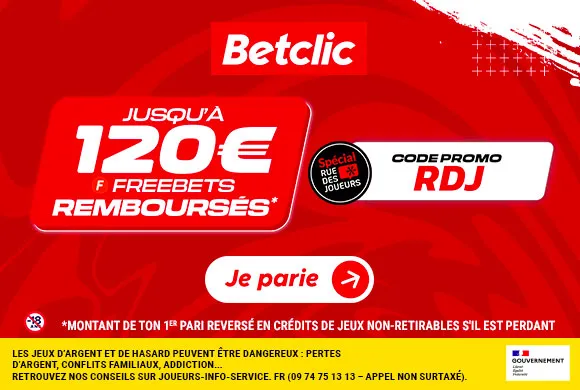 Bonus Betclic : 120€ offerts au lieu de 100€ en EXCLU pendant 8 jours seulement !