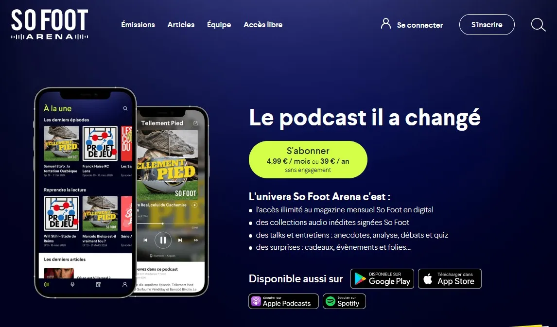 Découvrez SO FOOT ARENA, notre nouvelle plateforme de podcasts !