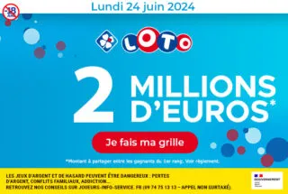 Loto lundi 24 juin 2024 : 2 millions d’euros à gagner !