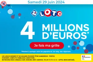 Loto samedi 29 juin 2024 : 4 millions d’euros à gagner !