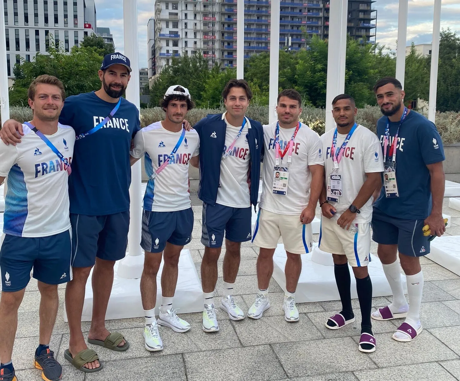 La fête des voisins avec Karabatic et Dupont.