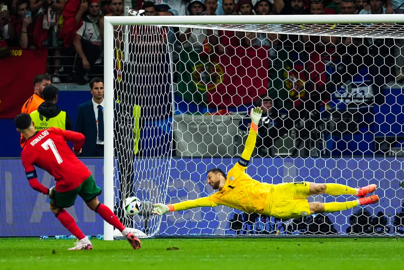 Portugal's Cristiano Ronaldo scores his penalty during the UEFA Euro 2024, round of 16 match at the Frankfurt Arena in Frankfurt, Germany. Picture date: Monday July 1, 2024.   Photo by Icon Sport   - Photo by Icon Sport