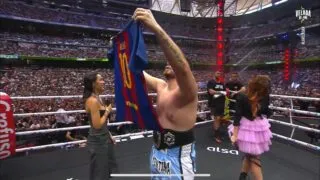 Un boxeur amateur reproduit la célébration de Messi à Bernabéu