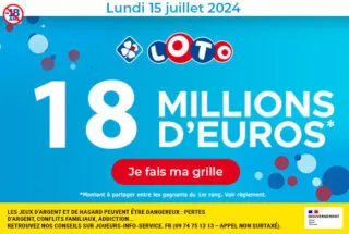 Loto lundi 15 juillet 2024 : 18 millions d’euros à gagner !