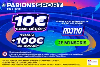 DERNIERS JOURS : 10€ offerts sans déposer d'argent en EXCLU chez ParionsSport En Ligne !