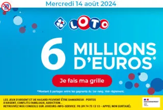 Loto mercredi 14 août 2024 : 6 millions d’euros à gagner !