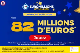 Euromillions mardi 20 août 2024 : 82 millions d’euros à gagner !