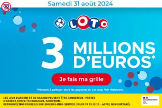 Loto samedi 31 août 2024 : 3 millions d’euros à gagner !