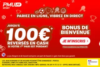 Bonus PMU Sport : 100€ offerts en CASH (argent réel) !