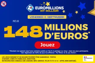 Euromillions vendredi 6 septembre 2024 : 148 millions d’euros à gagner !