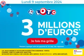 Loto lundi 9 septembre 2024 : 3 millions d’euros à gagner !