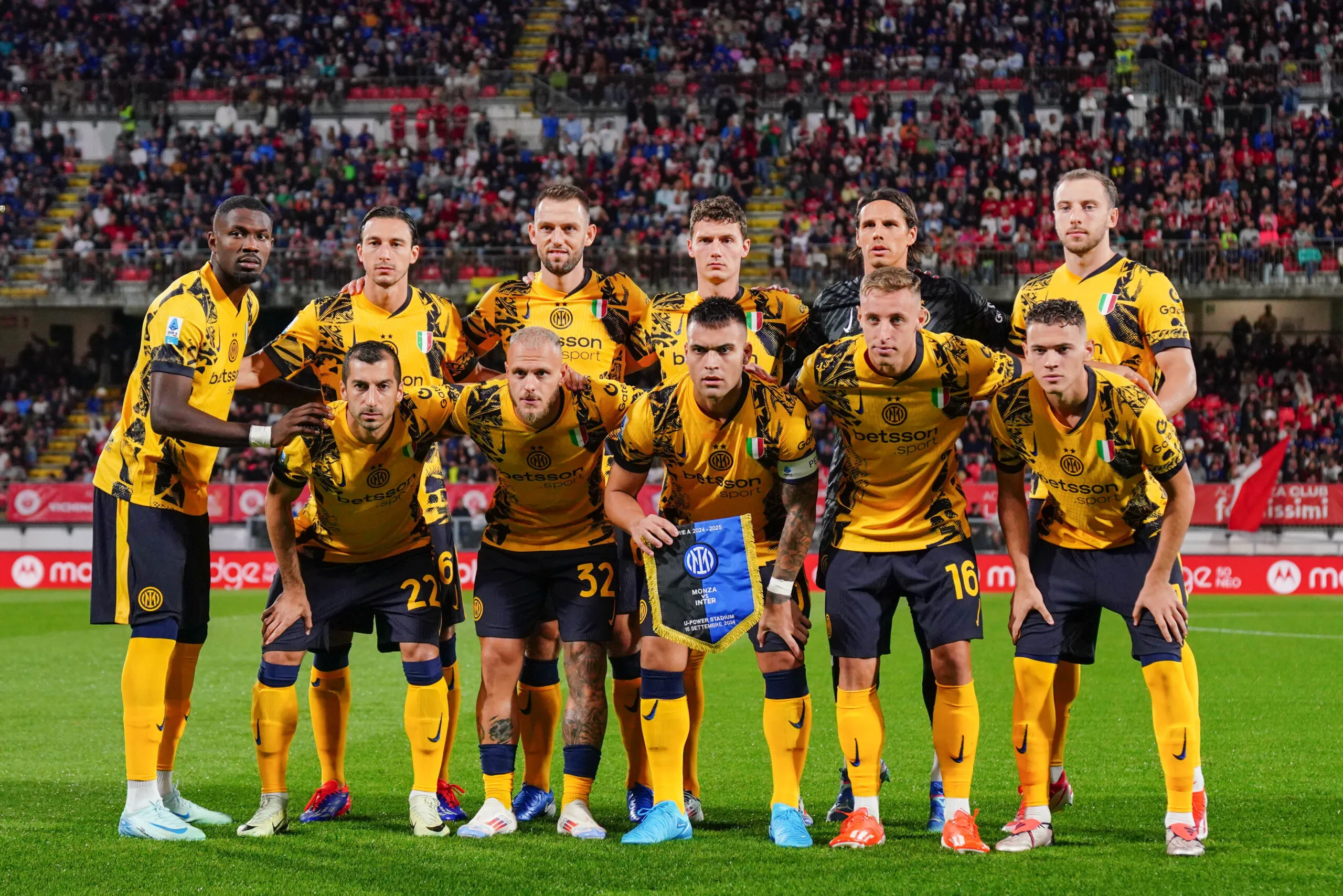 FC Inter line up during the Italian soccer Serie A match AC Monza vs Inter &#8211; FC Internazionale on September 15, 2024 at the U-Power Stadium in Monza, Italy (Photo by Luca Rossini/LiveMedia) &#8211; Photo by Icon Sport