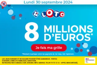 Loto lundi 30 septembre 2024 : 8 millions d’euros à gagner !