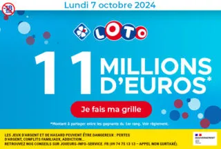 Loto lundi 7 octobre 2024 : 11 millions d’euros à gagner !