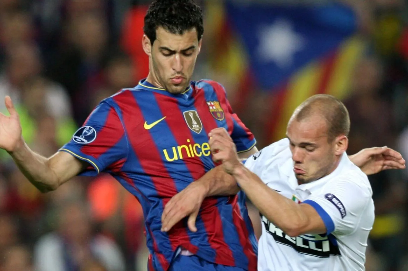 Wesley Sneijder détruit l&rsquo;attitude du «<span style="font-size:50%">&nbsp;</span>pleurnichard<span style="font-size:50%">&nbsp;</span>» Sergio Busquets