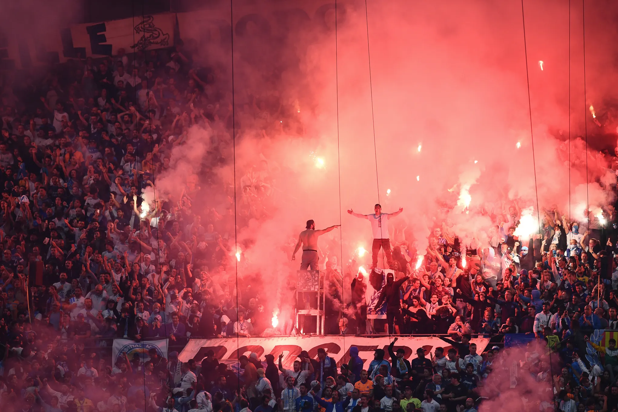 Fans of Marseille during the Ligue 1 MCDonald’s match between Marseille and Paris at Orange Velodrome on October 27, 2024 in Marseille, France. (Photo by Philippe Lecœur/FEP/Icon Sport) &#8211; Photo by Icon Sport