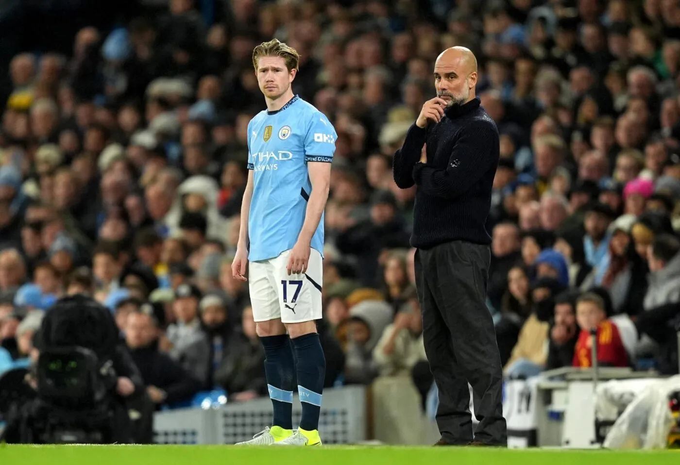 De Bruyne : «<span style="font-size:50%">&nbsp;</span>Guardiola pense peut-être que c’est le moment pour moi de partir<span style="font-size:50%">&nbsp;</span>»