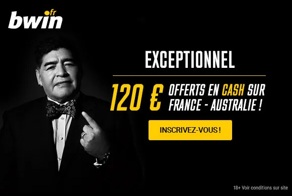 BONUS LIMITÉ : 120€ offerts EN CASH chez bwin jusqu&rsquo;à samedi 12h seulement !