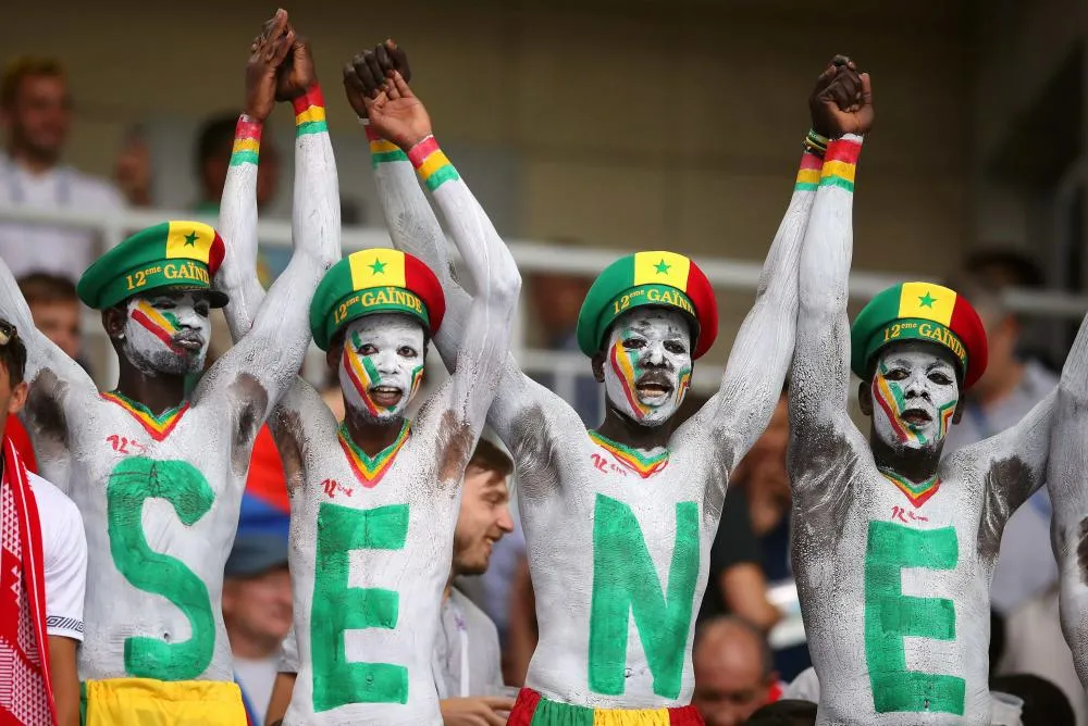 Les supporters sénégalais nettoient le stade après le match contre la Pologne