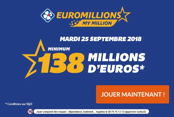 Euro Millions : 138 millions d&rsquo;€ + 1 millionnaire garanti