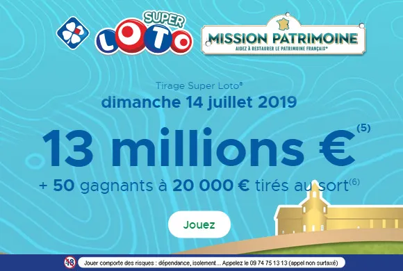 Euro Millions 90 Millions à gagner + Loto du Patrimoine 13 Millions à gagner!