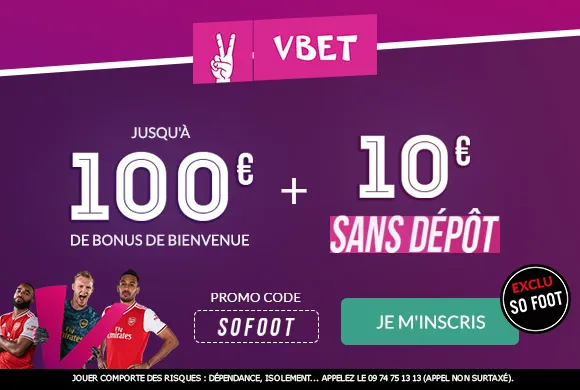 Spécial reprise : 10€ GRATUIT sans sortir la CB + 100€ de Bonus offerts chez VBET !