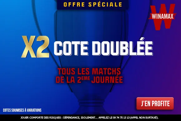 DERNIER JOUR : Winamax double les cotes de tous les matchs de Ligue des champions ce mercredi