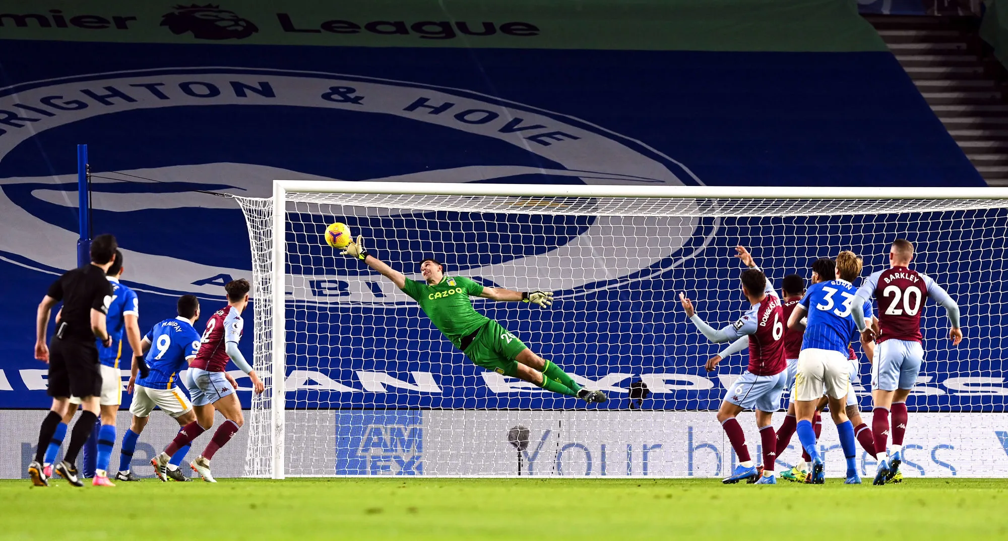 Brighton neutralisé par l&rsquo;Aston Villa d&rsquo;un grand Emiliano Martínez