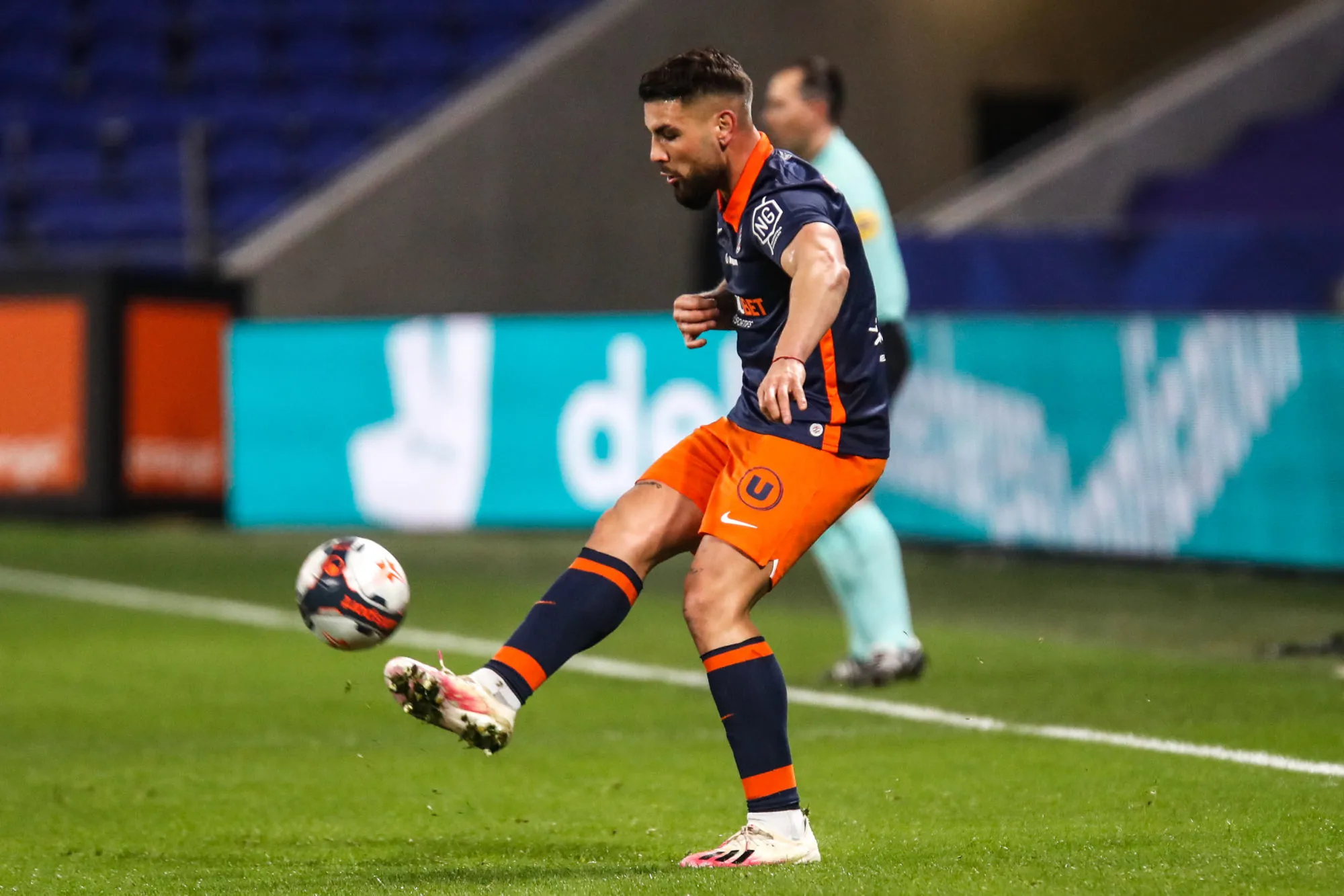 Andy Delort chambre Juninho après la victoire de Montpellier