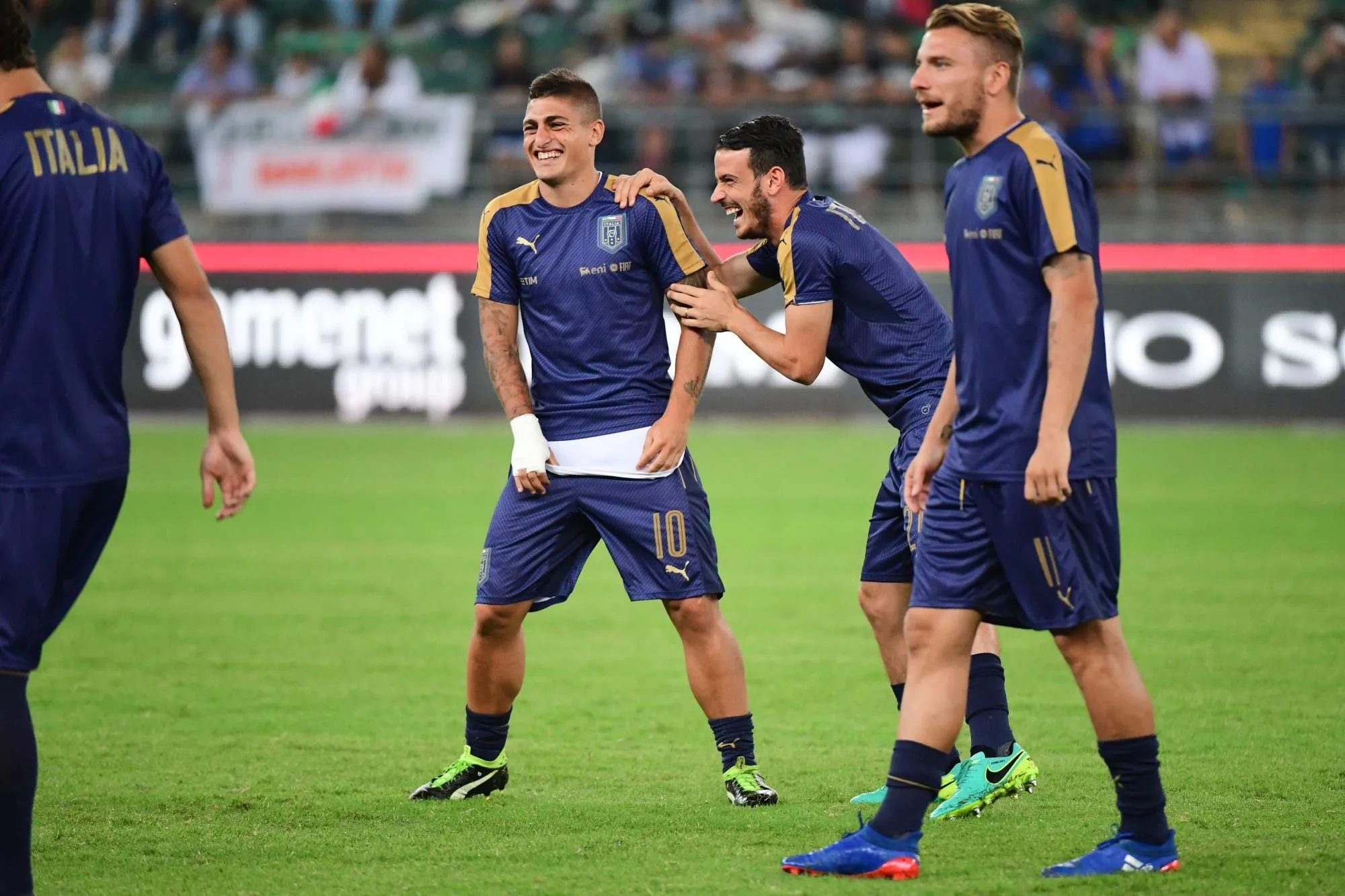 Marco Verratti et Alessandro Florenzi avec le Paris Saint-Germain