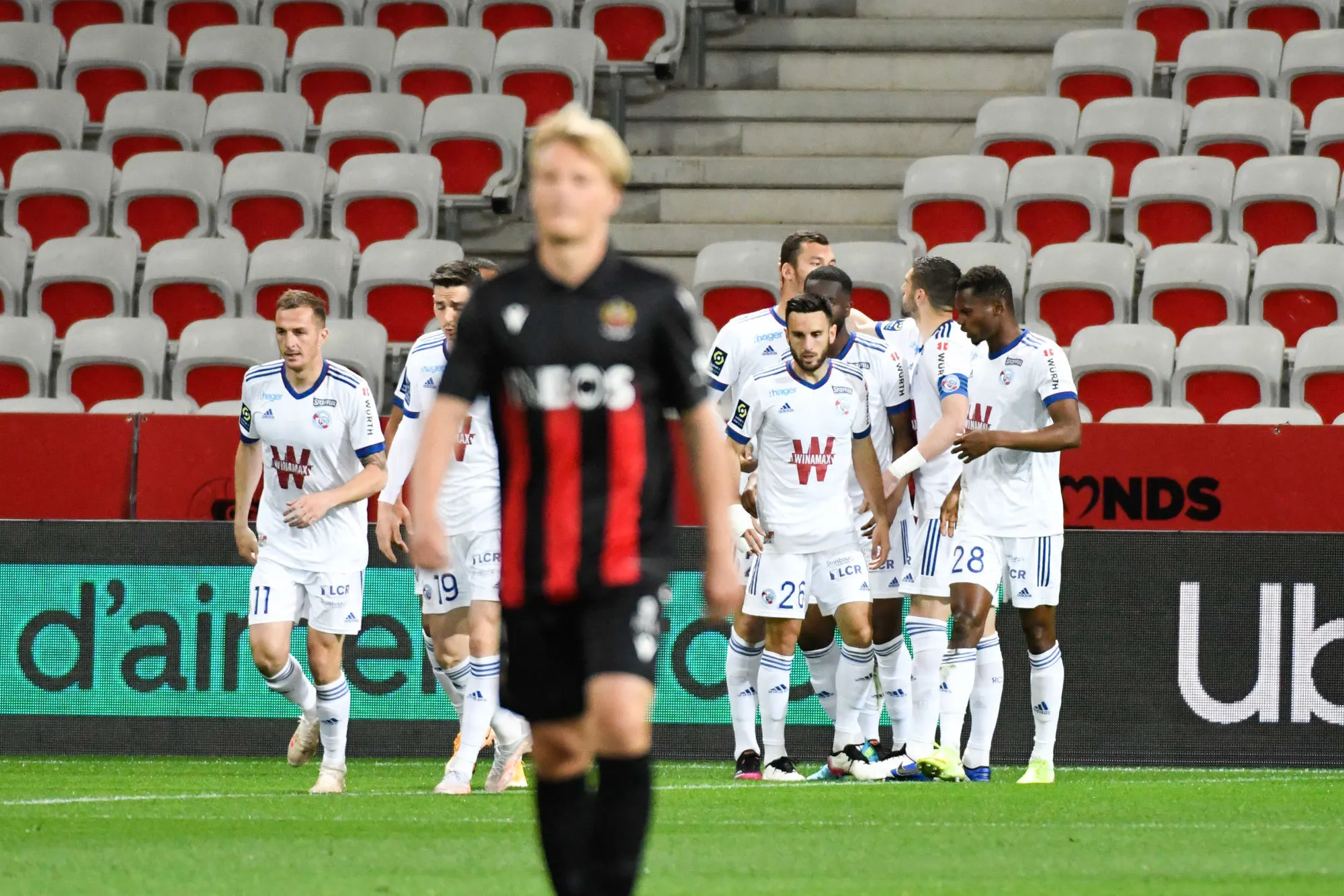 Un doublé d&rsquo;Ajorque porte Strasbourg, vainqueur à Nice