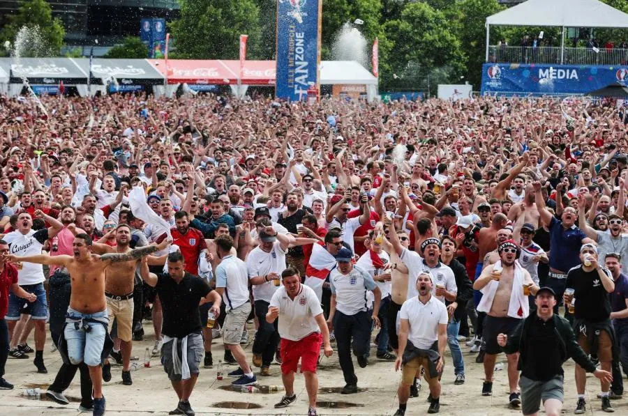 Un fan zone à Londres pendant l&rsquo;Euro