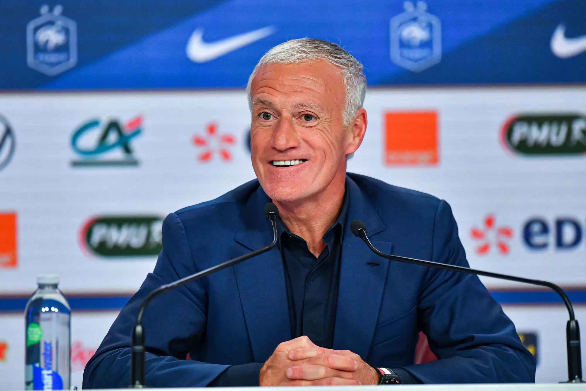 Pour Didier Deschamps «<span style="font-size:50%">&nbsp;</span>il n’y a aucun souci<span style="font-size:50%">&nbsp;</span>» entre Giroud et Mbappé