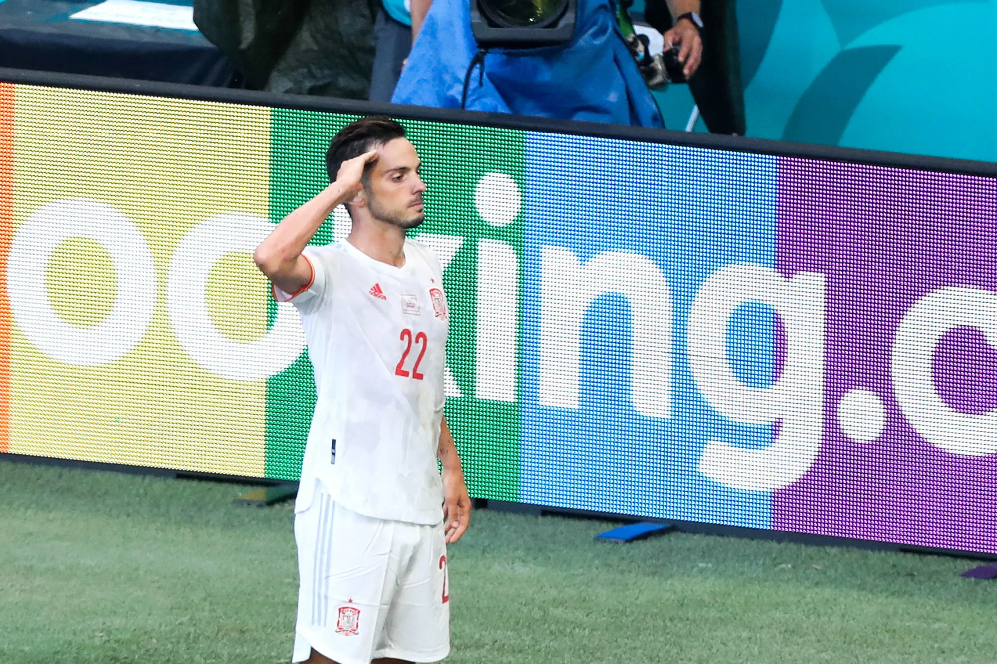 Pablo Sarabia explique sa célébration «<span style="font-size:50%">&nbsp;</span>salut militaire<span style="font-size:50%">&nbsp;</span>» face à la Croatie