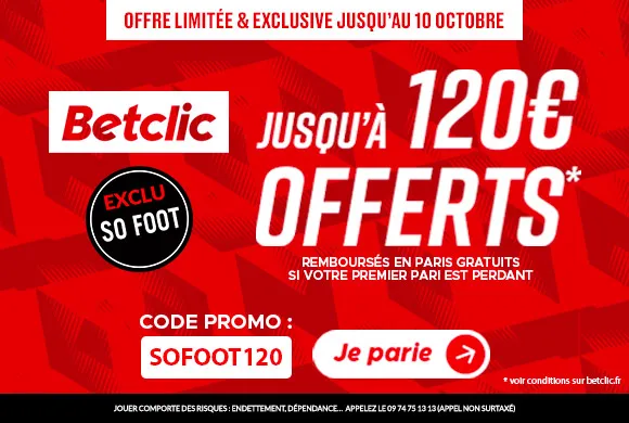 EXCLU : 120€ offerts au lieu de 100€ chez Betclic pour parier ce week-end !