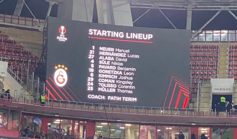 Quand une composition du Bayern Munich s&rsquo;affiche avant Galatasaray-Lokomotiv Moscou