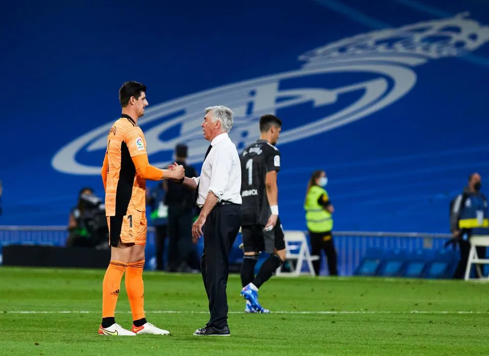 Carlo Ancelotti : «<span style="font-size:50%">&nbsp;</span>Parfois je demande à Thibaut Courtois de laisser passer un ballon à l&rsquo;entraînement<span style="font-size:50%">&nbsp;</span>»