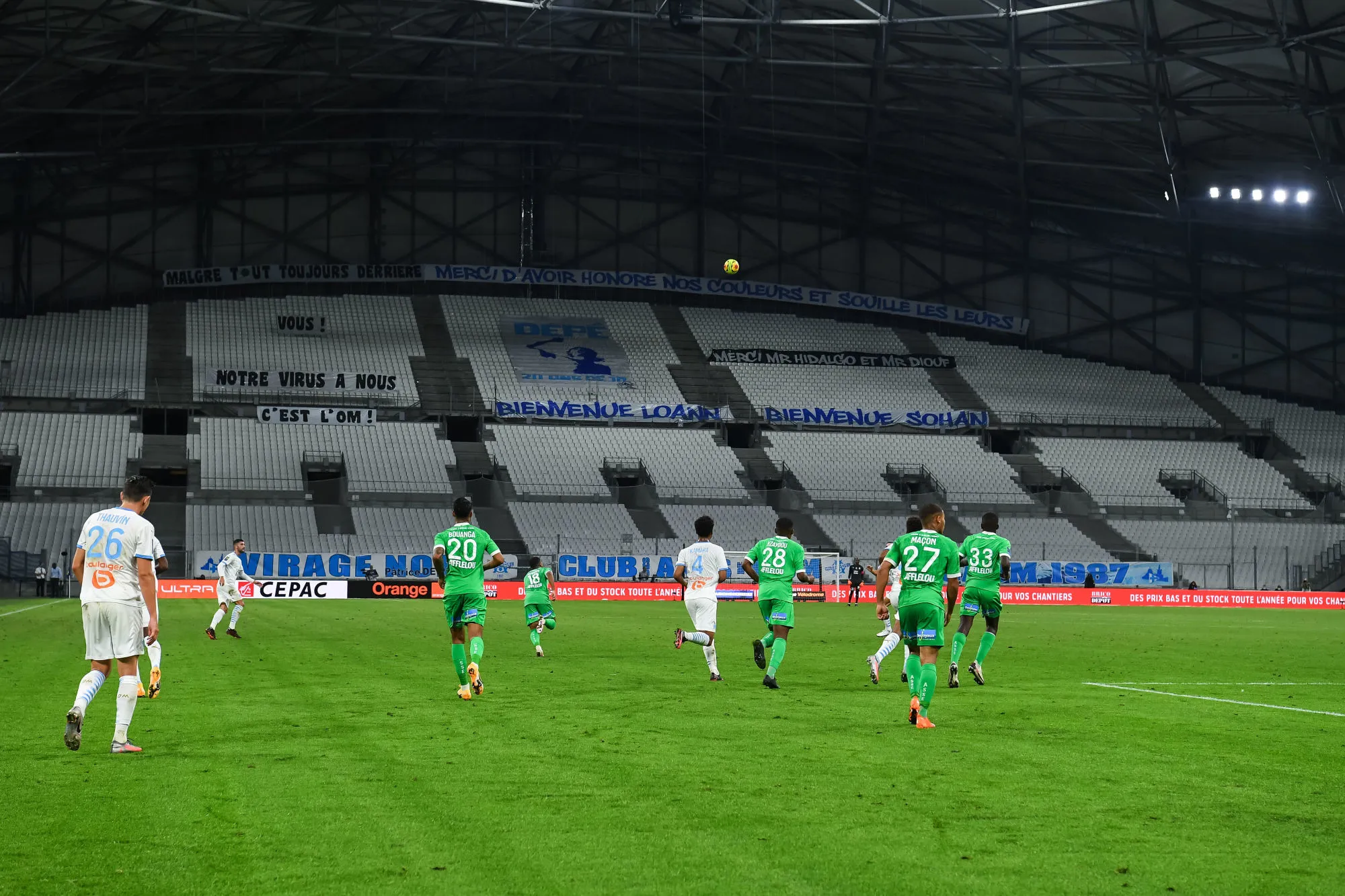 Pas de fans de Marseille à Saint-Étienne