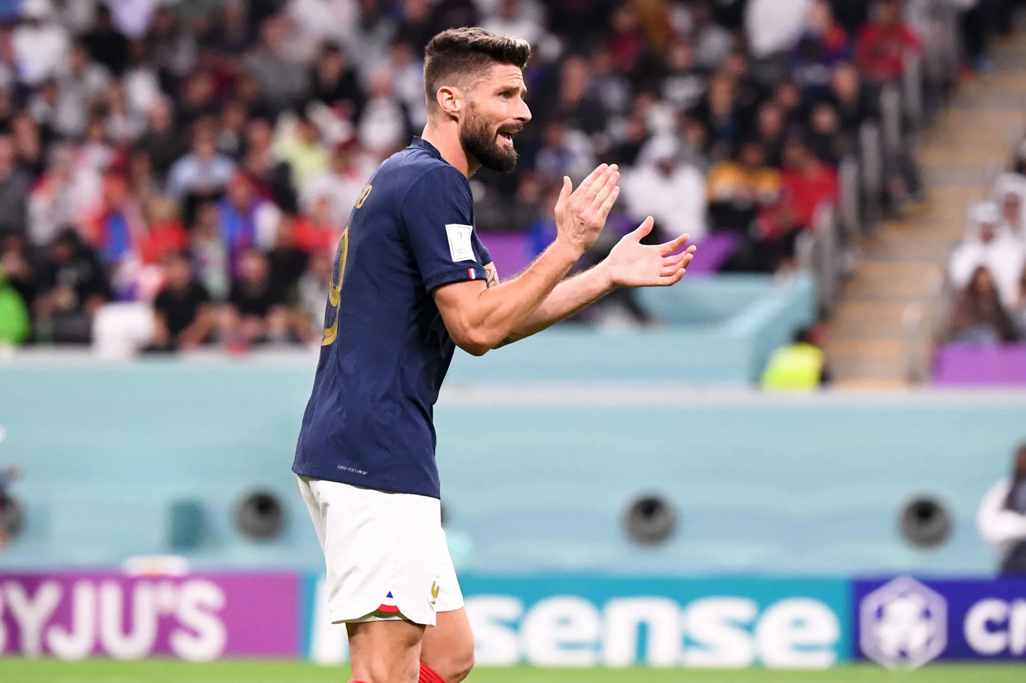 Olivier Giroud : «<span style="font-size:50%">&nbsp;</span>Ce match me rappelle celui de la Belgique en 2018<span style="font-size:50%">&nbsp;</span>»