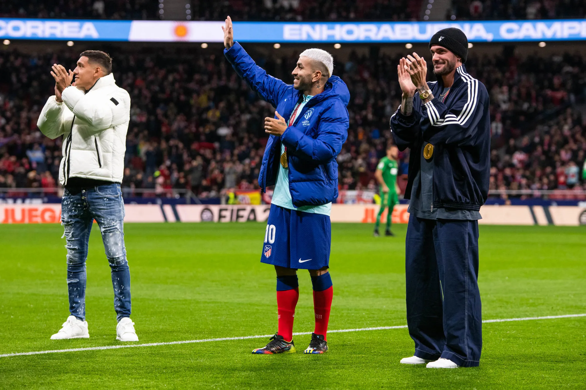 Les trois champions du monde de l&rsquo;Atlético, accueillis par les sifflets de leurs supporters